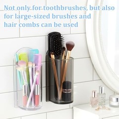 Electric Toothbrush Wall Mount, Wall Toothbrush Holder for Bathroom, Clear