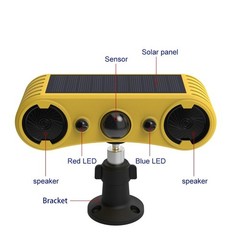 Outdoor Solar Wireless Motion Sensor Alarm 13 Sound Detector 130db Loud Noise