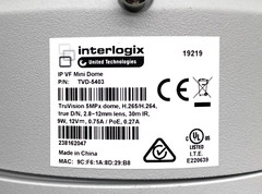 2X INTERLOGIX TVD-5403 H.265/H.264 TRUVISION IP VF MINI DOME 5Mp NETWORK CAMERA