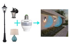 Smart Radar Motion Sensor Light Socket Adapter – E26/E27, Energy-Saving 1-Pack