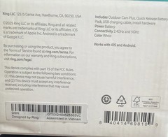 Ring Outdoor Cam Plus | Battery | Video + Ring Vision | White | New In Box