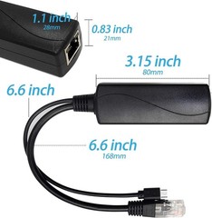 Gigabit Type C Poe Splitter 5V 3A, IEEE 802.3Af/At Standard, 10/100/1000Mbps Typ