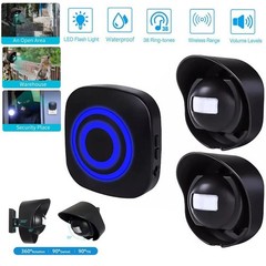 656ft Driveway Alarm Wireless Motion Sensor Alarm Indoor Outdoor H2C8 Waterproof