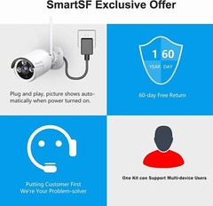 SmartSF 10CH 5MP Outdoor Wireless Security Camera System WIFI CCTV Audio NVR kit