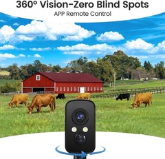 Advanced 4G LTE Cellular Security Camera – 2K Night Vision, 7-Day Cloud Storage