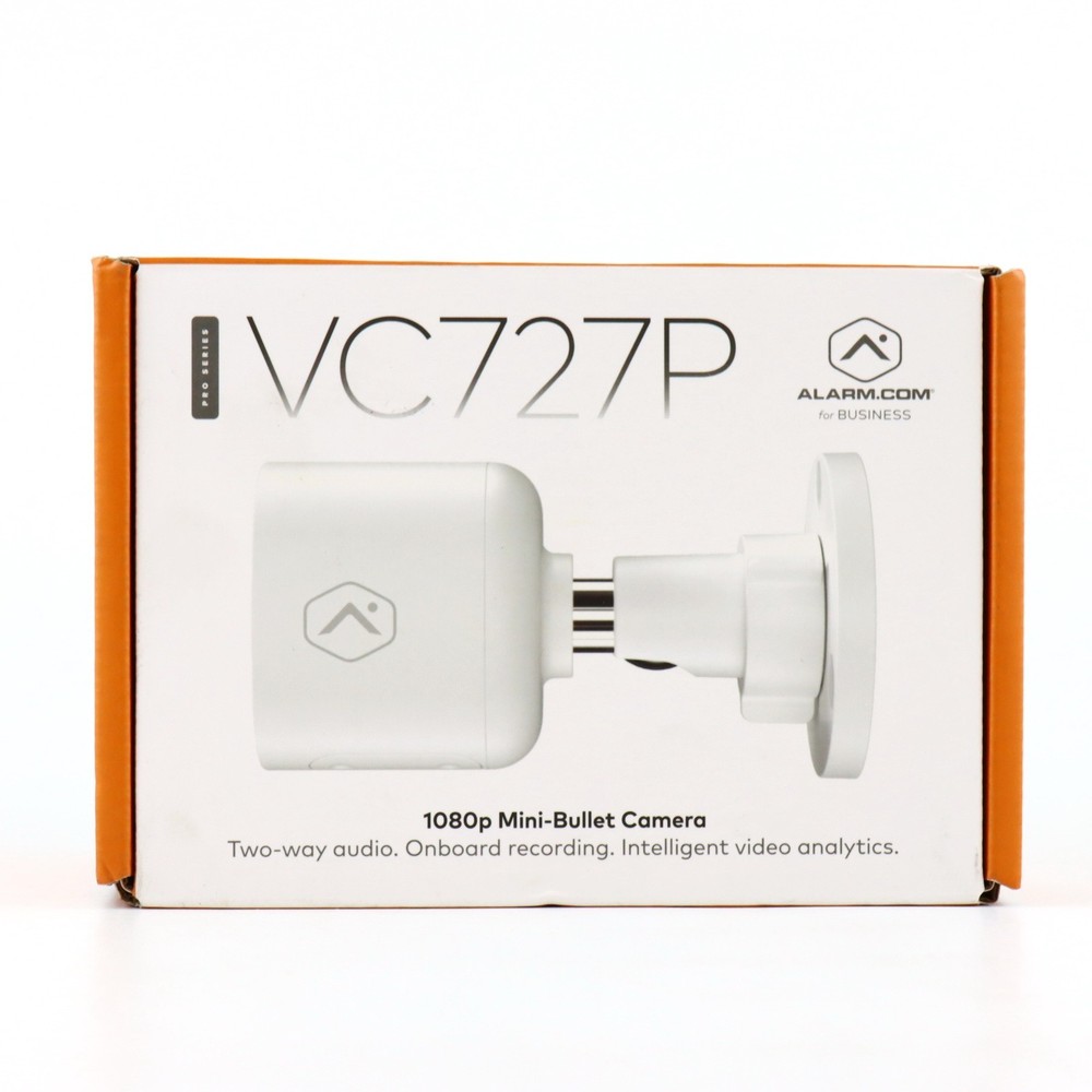 Alarm.com ADC-VC727P 1080p PoE Bullet Security Camera 2-Way Audio IP66 HDR – NEW