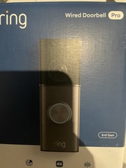 NEW – RING WIRED DOORBELL PRO (3RD GEN) RETINAL 4K FOR ULTRA-CLEAR VIDEO