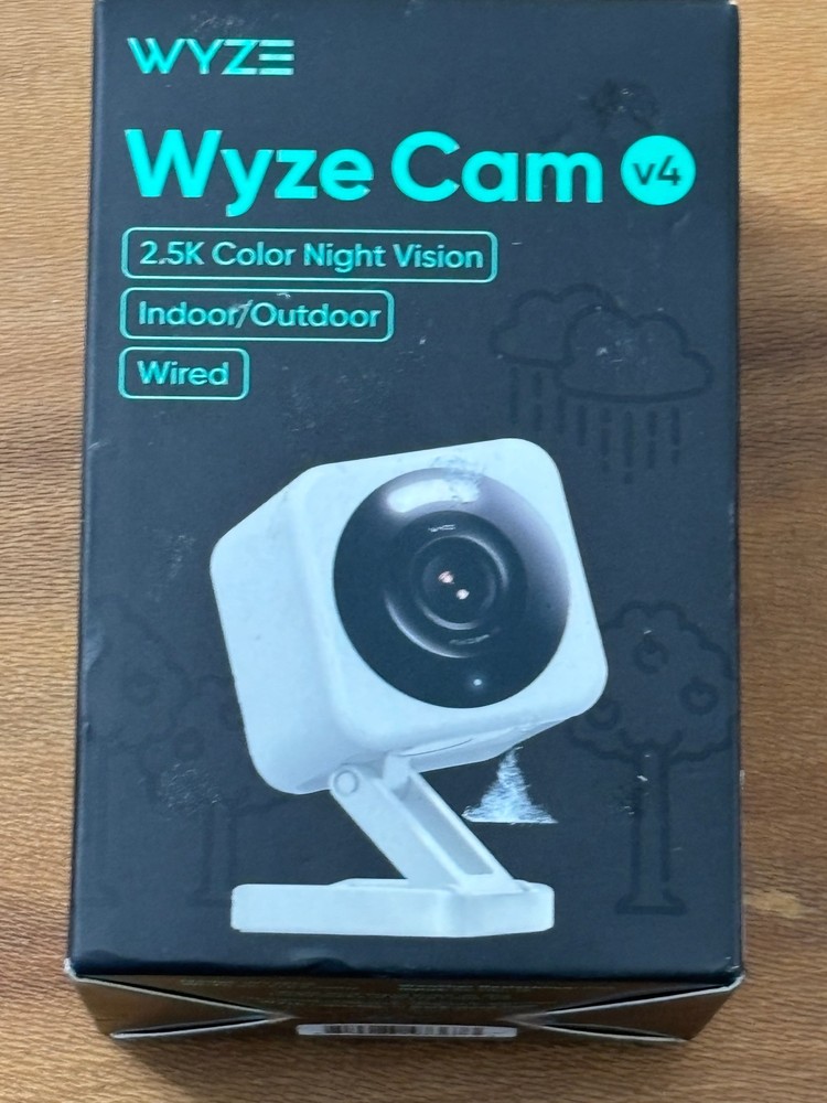 Wyze Cam v4 2.5K Indoor Outdoor Security Camera Color Night Vision New