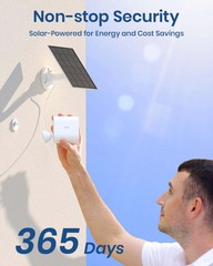 AOSU 3k Solar Wireless Outdoor Audio Security Cameras Color Night Vision 4 Cams