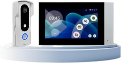 Wired 7-Inch Smart Video Doorbell with Touchscreen Chime | 2K Head-To-Toe View |
