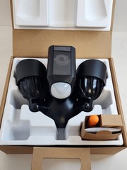 Ring Floodlight Cam Wired Plus Surveillance Camera 1080p HD Black, New