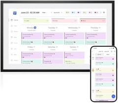 LOOFII 10.1in Smart Touchscreen Digital Calendar Family Planner Chore & Meal B/W