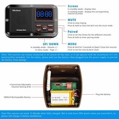 Wuloo Battery Powered Driveway Alarms Wireless Burglar Outdoor PIR Motion Sensor