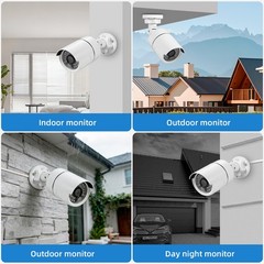 2PCS IP66 Dustproof Security Cameras 5MP Ultra HD Outdoor Continuous Monitoring