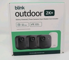 NEW 3 PACK Blink Outdoor 2K+ Wireless Security BLACK CAMERAS W/ SYNC CORE MODULE
