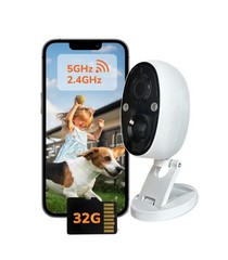 2.5K Indoor Outdoor Battery Camera, Dual-Band WiFi, Free AI Human & Pet Detec…