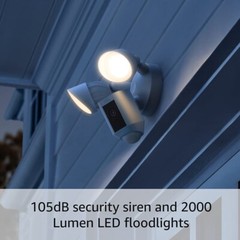 Ring Floodlight Cam Plus Outdoor Wired 1080p Surveillance Spotlight Camera Black