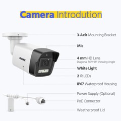 ANNKE 8MP POE 4K Security IP Camera C800 Outdoor Color Night Vision IP67