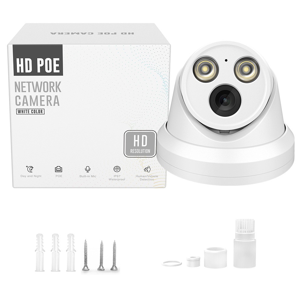 VIKYLIN 4K IP Camera 8MP Color Night Vision 2.8mm F1.0 Lens Built-in Mic IP67
