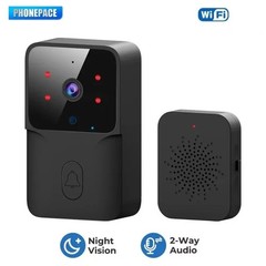 HD WiFi Video Doorbell Low Power Rechargeable Night Vision Smart Security Door B