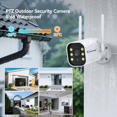 Wireless 5MP Two Way Audio Security IP Camera CCTV System 10CH NVR Outdoor WIFI