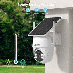 ANRAN Solar Security Cameras System Wireless Outdoor Battery Powered WiFi Camera