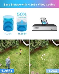 ZOSI 4K 8CH/16CH PoE NVR Smart Playback Network Remote View IP 2TB/4TB Recording