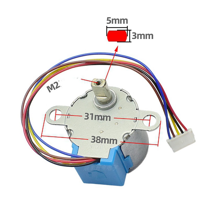 W-24BYJ48 Surveillance PTZ Motor 4-phase 5-wire DC5V Geared Stepping Motor