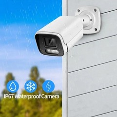 4K 8MP POE IP Camera Outdoor Audio H.265 Color Night Vision CCTV Cam