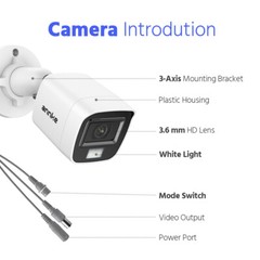 ANNKE 8CH NVR 5MP POE CCTV Security Camera System Audio Recording Outdoor H.265+