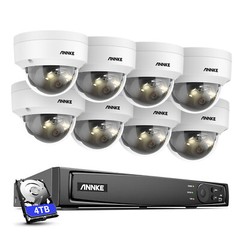 ANNKE 12MP PoE Color Night Security IP Camera System 8CH NVR AI Detection IP67