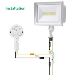 EDISHINE Motion Sensor, Automatic Dusk to Dawn, 180 Degree Replacement White