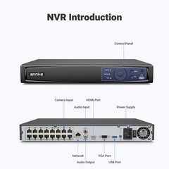 ANNKE 16CH 12MP NVR 5MP POE IP Security Camera System Audio Recording Outdoor AI