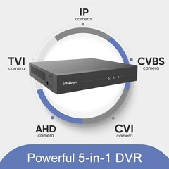 5MP Lite Surveillance DVR – Records 8 Channels, Compatible with Multiple Cameras