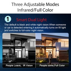 Vikylin 4K 8MP 180° Dual Lens POE IP Camera Full Color+IR Dual Light 2-Way Audio