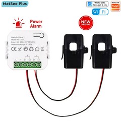 Tuya WIFI Smart Energy Meter AC100-240V CT Clamp App Control 80A Power Monitor E