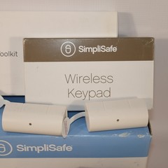 SimpliSafe Wireless Home Security System Starter Kit Base Keypad 2 Sensors & Fob
