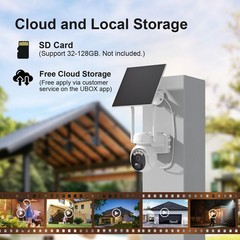 4G LTE Security Camera No Internet Needed, Free Cloud Storage, 360° PTZ Outdo…