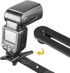 Professional 1/4″ Screw Dual Camera Flash Bracket – Max 6.6LB Load Capacity