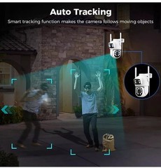 Wireless WiFi Security Camera System Outdoor with Wide Angle Dual Lens for Home