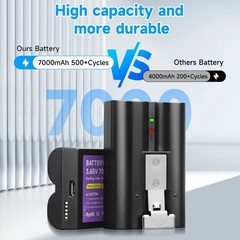 2/4Pack V4 3.65V 6040mAh Li-ion Rechargeable Battery for Video Ring Doorbell 2/3