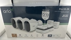 Arlo Pro 5S 2K Security Bundle with 3 Wireless Spotlight Cameras – White..