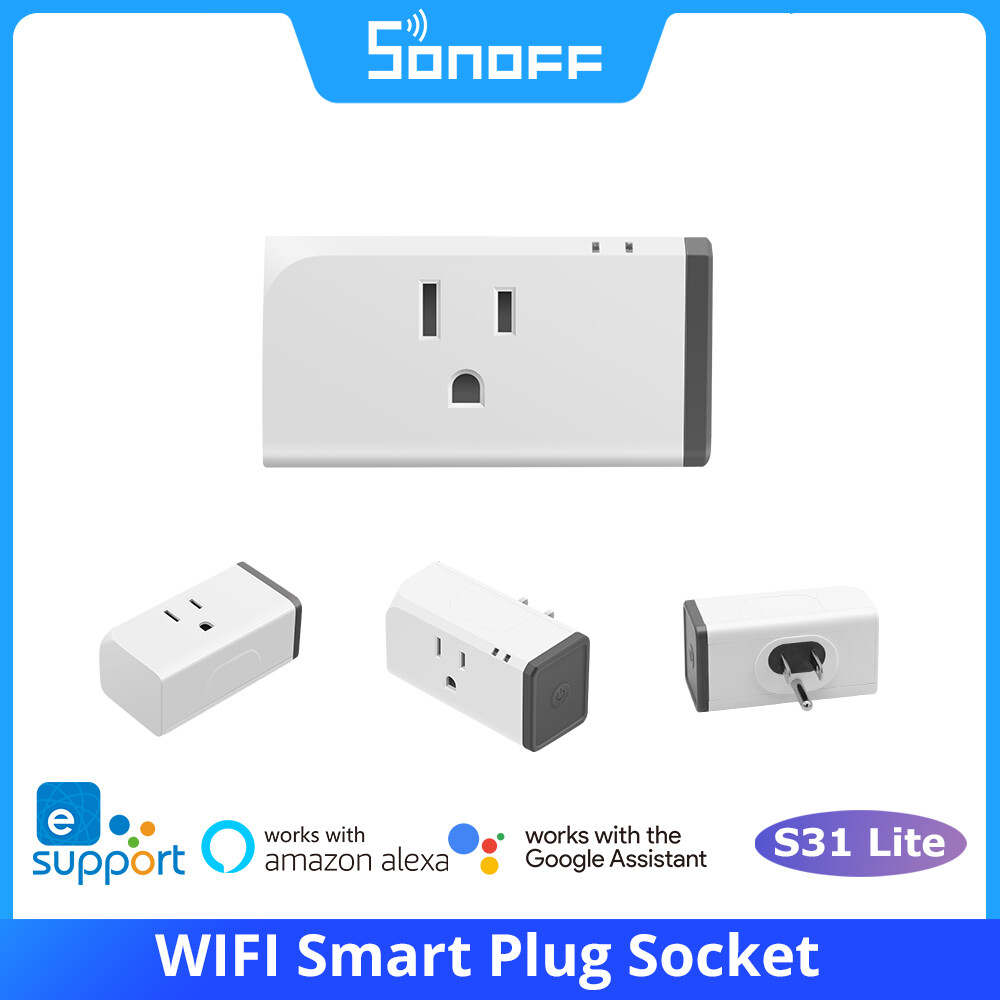 SONOFF S31 Lite WIFI Smart Plug Power Socket Switch APP Control for Alexa Google