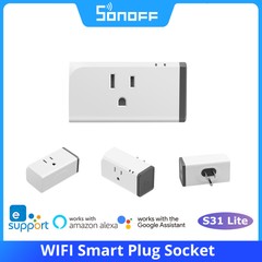 SONOFF S31 Lite WIFI Smart Plug Power Socket Switch APP Control for Alexa Google