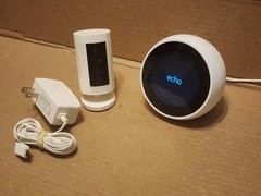 Amazon Alexa Echo Spot Smart Assistant Display + Ring Mini Indoor Camera PLug`n