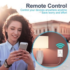 2PACK WiFi Smart Plug Socket Works with Alexa Google Home 1800W US Smart Outlet