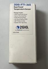 2GIG Dual Flood Temperature Sensor Probe 2GIG-FT1-345 Wet/Dry flood 345MHz (New)