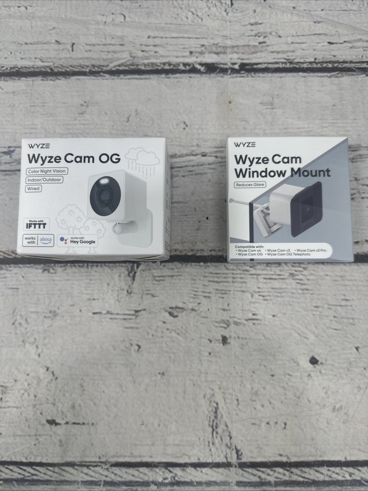 Wyze WYZECGS Cam OG Wired 1080p Smart Security Camera + Window Mount WYZEWMV2