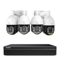 SANNCE 16CH NVR 4K PTZ PoE Color Security Camera System 20x Zoom Two Way Audio