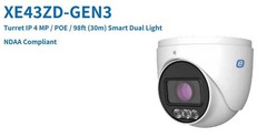 Epcom XE43ZD-GEN3 Camera IP Turret 4MP (2K) 2.8-12mm Lens IR 98ft IP66 PoE SD